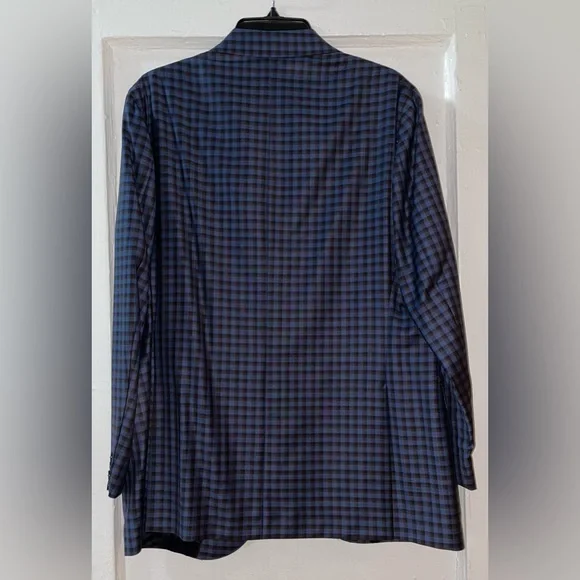 Lubiam Italy Reda 1865 Super 130s Wool Blazer Blue Check Sport Coat NWOT - Picture 8 of 12